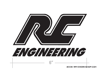 (2) RC ENGINEERING Sticker DieCut Decal - Afbeelding 1 van 1