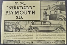 1934 Plymouth Standard Six Brochure Folder Coupe Sedan Excellent Original 34