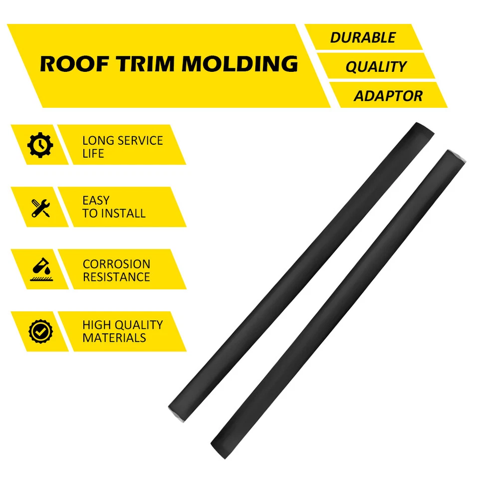 2Pcs Roof Drip Molding Trim Left+Right For 2009-2016 Toyota Venza 75556-0T020 - Image 3 of 4