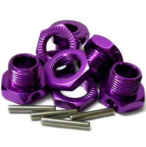 1/8 Scale RC Nitro Buggy 17mm Alloy Drive Wheel Hubs Adapter Nut Pin Purple x 4