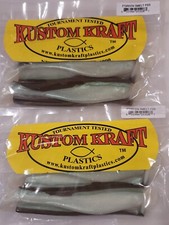 KUSTOM KRAFT PREMIUM #008 GREEN SMELT 5" HAND POURED SUPER SOFT SWIMBAITS 10PK