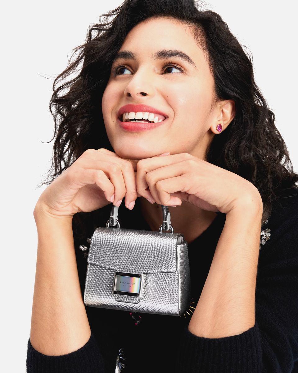 日本未発売!ハンドバッグ Carla Small Handbag ☆ REPETTO New Kate Spade Katy Lizard Embossed Micro Crossbody Leather