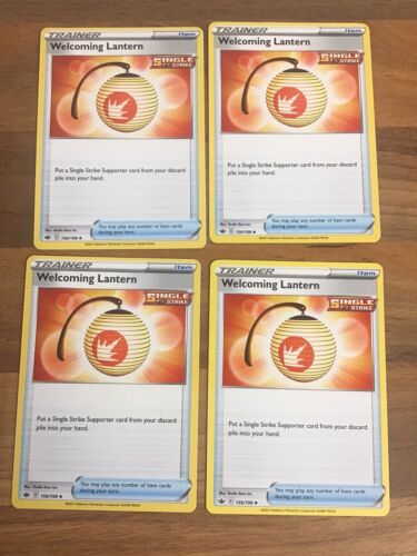 Welcoming Lantern - 156/198 - Chilling Reign - Trainer - Playset (x4) Pack Fresh - Picture 1 of 2