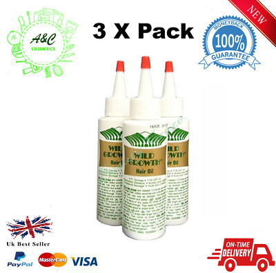  Wild Growth Haaröl schnell leistungsstarke Haarwachstumsformel 4oz (3er Pack)