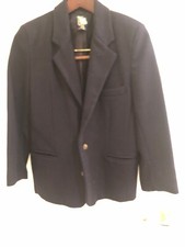 Gap Boys Youth Big Kid Large Blue Navy Wool Blazer Jacket 2 Button