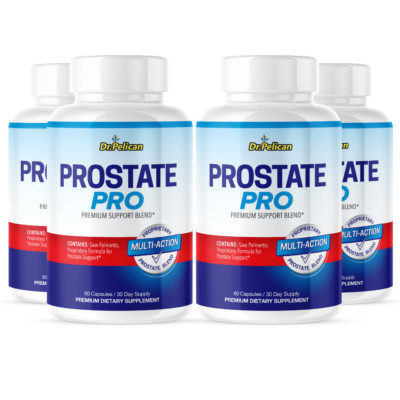 Prostate Pro- Prostate Support- 4 Bottles- 240 Capsules