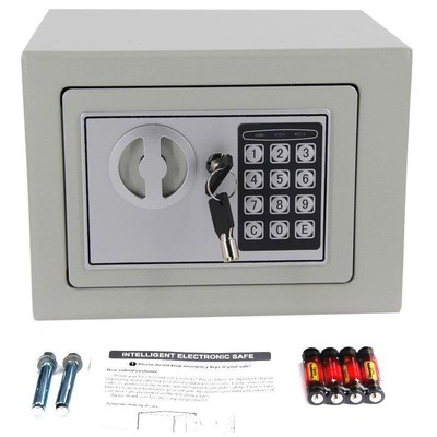9'' Electronic Digital Safe Box Keypad Lock Home Security Office Safety Iron Box