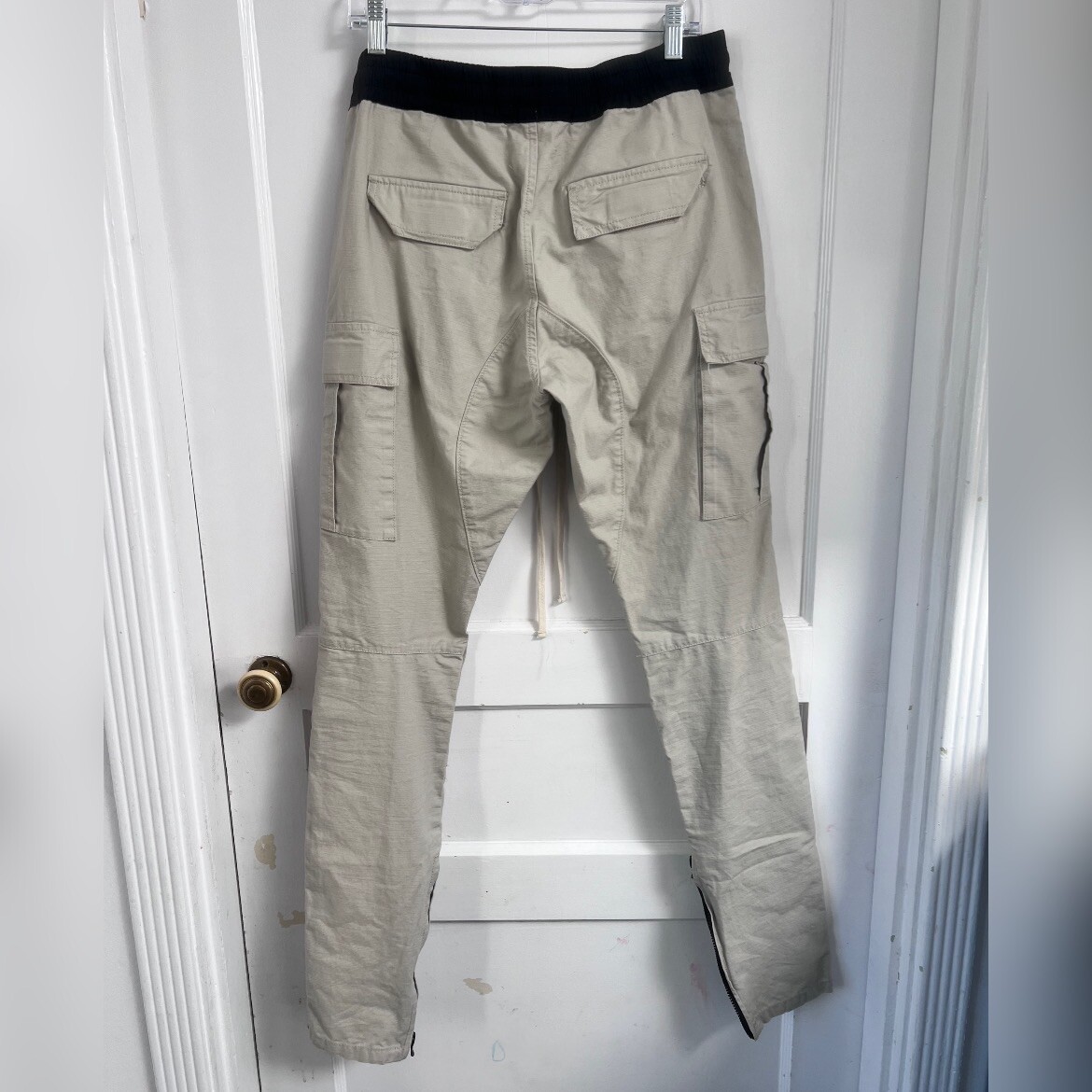 Fear of God Essentials Drawstring Cargo Pants Silver Grey Size M