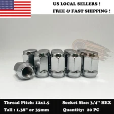 20PC TOYOTA CAMRY RAV4 HIGHLANDER LUG NUTS BULGE ACORN 12X1.5 CHROME WHEEL NUTS