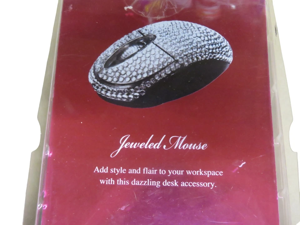 Pink Jeweled Computer Mouse Novelty Tri-Coastal Design Bling NEW - Image 2 of 4
