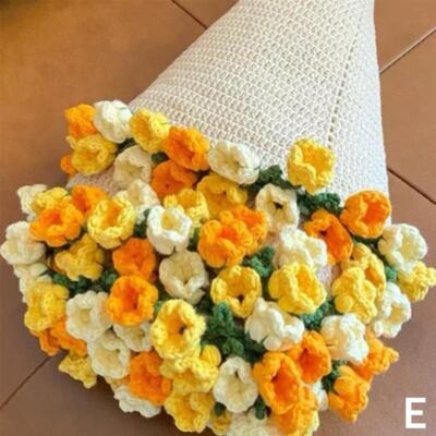 Bouquet Blanket Crochet, Floral Throw Blanket, Throw Blanket, Floral Blanke Z6C1