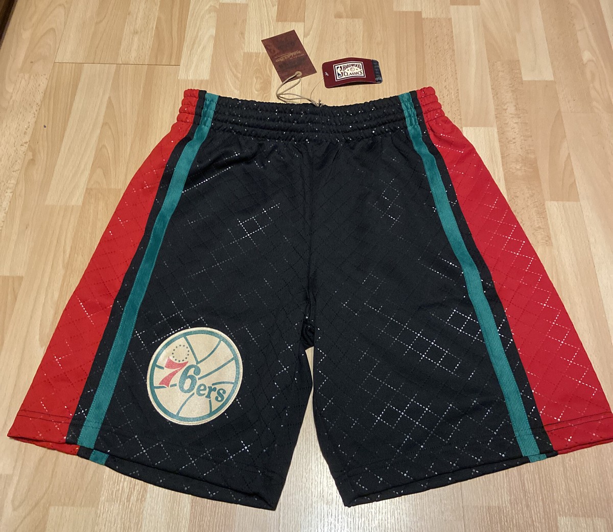 New Mens Mitchell & Ness Philadelphia 76ers Sixers Swingman Short