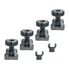 Adjustable Kitchen, Wardrobe Cabinet, Bathroom Cupboard Unit Feet Legs Black Pk4