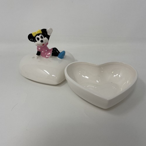 Vintage Minnie Mouse Schmuckschatulle Herz Schmuckschatulle Disney Japan ca. 70er Jahre - Bild 19 von 20