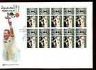 2006/07 Australia Wins The Ashes (10 x 50c Sheetlet) Wesley FDC