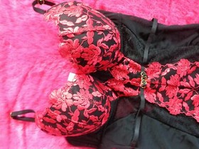 ANN SUMMERS UNDERWIRED RED/BLACK CAMI SUSPENDER "CECILE" SIZE SMALL D-DD  NWT 