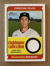 2023 Topps Heritage Clubhouse Collection #CCR-CY Relic Christian Yelich Baseball