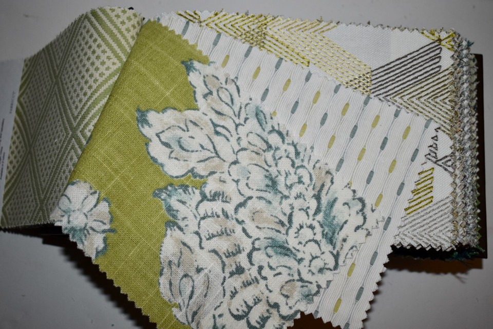 FABRIC SAMPLE BOOK Green SUCCULENT Leaf Jade 61pcs LOT Print Weave