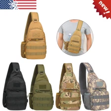 Outdoor Military Tactical MOLLE Sling Bag Crossbody Pack Chest Shoulder Backpack