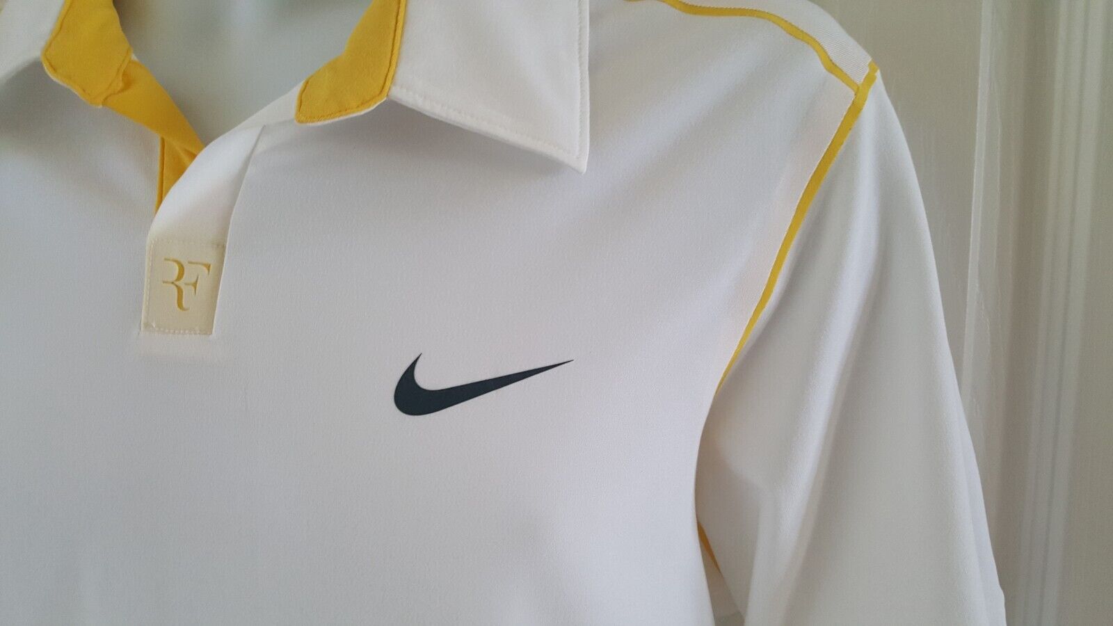Nike Roger Federer "RF" Tennis Polo Shirt L Damag… - image 13