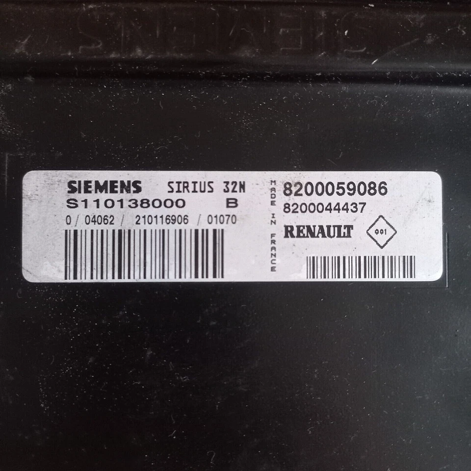 CALCULATEUR RENAULT TWINGO ,CLIO1.2 -DÉCODÉ- SIRIUS 32N S110138000 B /8200059086 - Photo 2/3