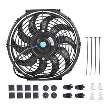 12" inch Universal Slim Fan Push Pull Electric Radiator Cooling 12V Mount Kit
