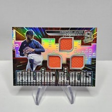 CRISTIAN JAVIER~2021 SPECTRA BASEBALL BUILDING BLOCKS HYPER PRIZM #/75