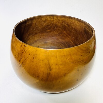 Antique Hawaiian Kou Wood Bowl Circumference 28
