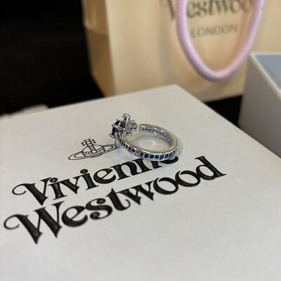Vivienne Westwood ismeneリング　シルバー Vivienne Westwood ISMENE Open End Blue Crystal saturn orb