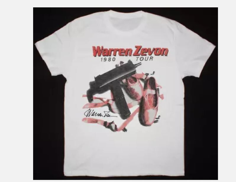 1980 Tour Warren Zevon Shirt Short Sleeve White | eBay