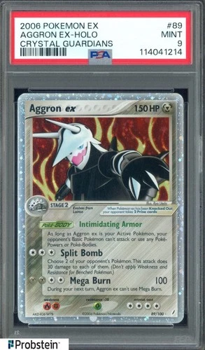 2006 Pokemon EX Crystal Guardians #89 Aggron ex Holo PSA 9 MINT