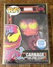 Funko POP! MARVEL CARNAGE #678 BLACK LIGHT Funko Web Exclusive MINT w Protector