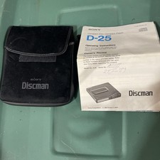 Vintage SONY D-25 Discman Manual / Case ONLY