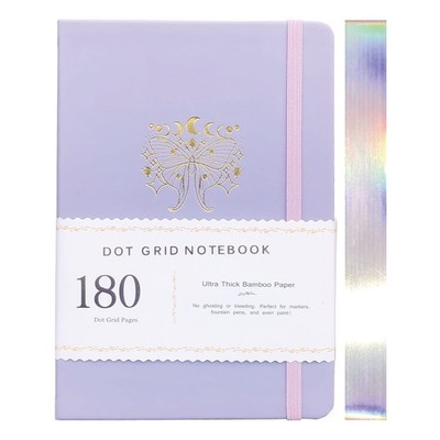 Dotted Notebook Journal 180GSM Bamboo Thick White Paper 160 Pages 5 * 5MM Dot...