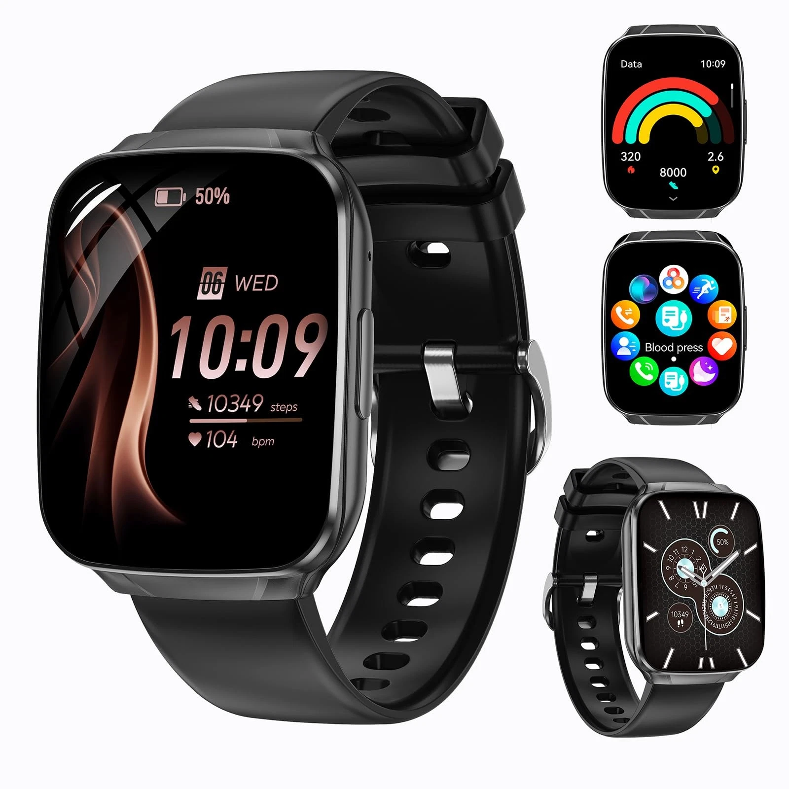 for Men , 1.83" HD Touchscreen Fitness Trackers with Bluetooth /Messages, Sma...