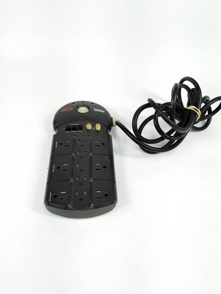 APC Performance Surge Arrest Protector 11 Outlets Phone Coax TV Cable 10 Ft Cord - Image 2 of 4