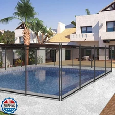 VIVOHOME Pool Fence 4FT x 12FT, 320GSM Teslin Mesh Removable Child Safety Poo