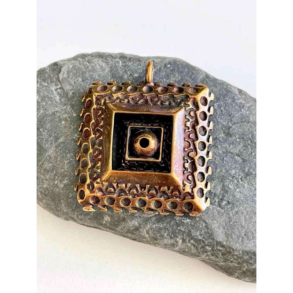 Vintage Pitsi Lace Pendant P. Sarpaneva, Finnish Mid Century Modernist Jewelry - Bild 1 von 4