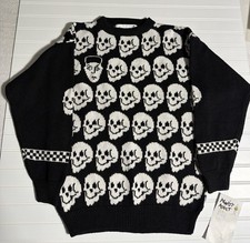 Vintage Rick Nielsen Cheap Trick Band Almost Adult Skull Sweater NWT Rare HTF