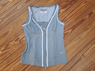 MARCCAIN - superschönes Top - grau-weiß- tolle Details - N3