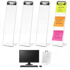 4 PCS Monitor Memo Board Computer Acrylic Sticky Note Holder Phone Stand