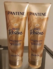 2 PANTENE Miracle Rescue Deep Conditioning Hair Mask Treatment 8 Oz Tube New