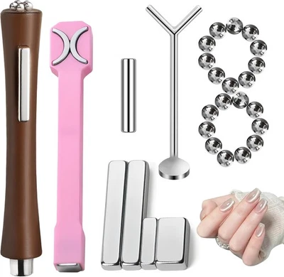 ZHONGKO 28Pcs Cat Eye Nail Magnet Set, with Powerful Suction, 3-In-1...