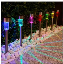 Eveready Solar Powered Post Lights 8pk - Multicolour