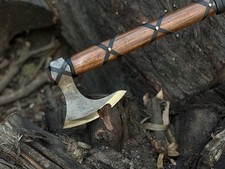 Custom Hand Forged Viking Axe Carbon Steel Ragnar Style 17 Inch Valhalla Decor