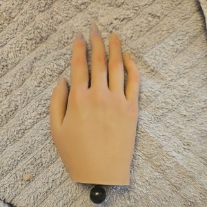 KnowU Silicone Hand Nail Art Practice Hand With Stand Bracket