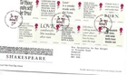 GB Comm/FDC -   Shakespeare - Edinburgh - 2016 (RM1063)