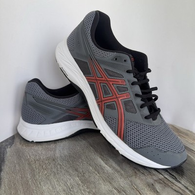 Asics Gel Contend 5 Mens 12 Gray/Red/White Shoe Athletic Lace Up Walking/Running