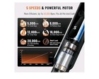 Dog nail grinder and trimmer 5 spd, LED light, USB, 32 p. kit, Black, brand new — photo 2