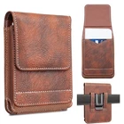 For iPhone Duo Holster PU Leather Wallet Card Holder Case